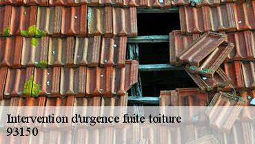 Intervention d'urgence fuite toiture   93150